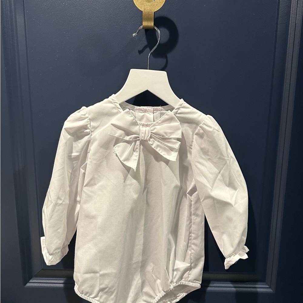 Toddler Girl The Beaufort Bonnet Company White Bow Blouse